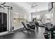 Community gym featuring weight training and cardio equipment with lots of natural light at 667 Ashley Woods Dr, Gibsonville, NC 27249