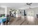 A kitchen is fully equipped with modern appliances, island, and fixtures at 667 Ashley Woods Dr, Gibsonville, NC 27249