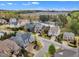 Picturesque neighborhood with well-maintained homes, lush greenery, and a serene lake, offering a tranquil living environment at 8121 Greys Landing Way, Raleigh, NC 27615