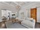 Spacious living room featuring an open layout and view of the kitchen at 8121 Greys Landing Way, Raleigh, NC 27615