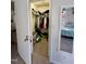 View into a closet with shelving for organized storage at 1140 Carlton Ave # 201, Raleigh, NC 27606