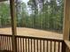 View of the spacious backyard from the back porch at 124 Horseman Dr, Louisburg, NC 27549