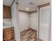 A closet with vinyl floors and a wire rack for optimal storage and organization at 1326 Stephens Dr, Roxboro, NC 27573