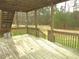 Wooden deck with a wooded view, offering a tranquil place to unwind at 1623 Rogers Pointe Ln, Creedmoor, NC 27522