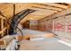 Spacious unfinished attic area framed and covered with HomeGuard housewrap at 1886 Mays Crossroad Rd, Louisburg, NC 27549