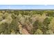 Lush aerial view of the property surrounded by an expansive canopy of trees at 206 Rocky Hills Rd, Pittsboro, NC 27312