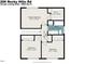 Second-floor plan includes a Primary bedroom, two bedrooms, a walk-in closet, and a bathroom at 206 Rocky Hills Rd, Pittsboro, NC 27312