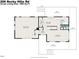 First-floor layout featuring a spacious Gathering room, kitchen, dining area, living room, and large deck at 206 Rocky Hills Rd, Pittsboro, NC 27312