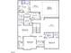 Detailed floor plan of the second floor of the home, showing bedrooms and bathroom layouts at 229 Savannah Moss Way # 121, Raleigh, NC 27603