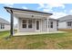 Backyard with a covered porch, green grass, and a view of the surrounding neighborhood at 2304 Beeblossom Pl, Fuquay Varina, NC 27526