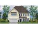 Charming two-story home with an attached two-car garage, neat landscaping and decorative shutters at 303 Augusta Pond Way # 166, Raleigh, NC 27603