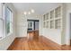 Dining room features built-in cabinets and natural light at 306 Perry St, Raleigh, NC 27608