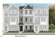 Charming townhome showcases a three-story exterior with varied siding and stone accents at 331 Deercroft Dr, Apex, NC 27539