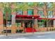 The building entrance has a red awning and is number 510 at 510 Glenwood Ave # 602, Raleigh, NC 27603