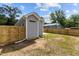 Image of a backyard with a wood fence and newly constructed home at 815 Goshen St, Oxford, NC 27565