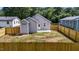 Photo of a newly constructed home's backyard with a wood fence for privacy at 815 Goshen St, Oxford, NC 27565