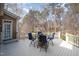 Backyard deck with wooded views at 111 San Juan Dr, Chapel Hill, NC 27514