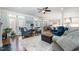 Cozy living room with hardwood floors, comfortable seating, and an open floor plan at 111 San Juan Dr, Chapel Hill, NC 27514