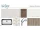 Vintage kitchen showcasing countertop, cabinet, backsplash, flooring, sink, faucet and Extra White interior paint selections at 11778 Salers Loop, Middlesex, NC 27557