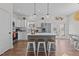 Stylish kitchen boasting stainless steel appliances and a central island with seating at 2207 Otis St # B, Durham, NC 27707