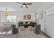 Bright living room featuring modern decor and ample seating at 2207 Otis St # B, Durham, NC 27707