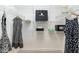 Walk-in closet with metal shelving, storage, and a safe at 2868 Anfield Rd, Raleigh, NC 27606
