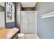 Bathroom featuring a shower, toilet, and vanity area with natural light at 3808 Johnson Pond Rd, Apex, NC 27539