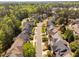 Aerial view of neighborhood featuring lush greenery and well-maintained homes at 4121 Enfield Ridge Dr, Cary, NC 27519