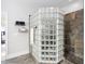 Bathroom featuring a unique glass-block shower in this spacious, tiled bathroom at 4121 Enfield Ridge Dr, Cary, NC 27519