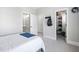 Bedroom showing closet and bathroom access and room to hang shoes and backpack at 4121 Enfield Ridge Dr, Cary, NC 27519