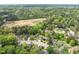 Aerial view of a serene neighborhood with lush greenery and single-Gathering homes at 4508 Fox Rd, Raleigh, NC 27616