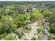 Aerial view of a residential neighborhood with mature trees and well-maintained homes at 4508 Fox Rd, Raleigh, NC 27616