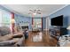 Inviting living room with hardwood floors, fireplace, and comfortable seating arrangement, creating a cozy atmosphere at 4810 Mitchell Mill Rd, Wake Forest, NC 27587