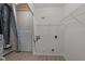 Unfinished basement featuring the furnace, utility hookups, and wire shelving at 5430 Crabtree Park Ct, Raleigh, NC 27612