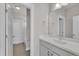 Bright bathroom with white vanity at 706 Fireball Ct, Knightdale, NC 27545