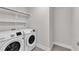 Efficient laundry room featuring modern Samsung appliances and ample space for laundry tasks at 706 Fireball Ct, Knightdale, NC 27545