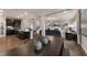 Open floor plan featuring kitchen, dining, and living areas, perfect for entertaining at 108 E Fountainhead Ln, Garner, NC 27529