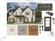 An exterior rendering showcases the color palette, roof shingles, front door, and other exterior design elements at 1116 Kimberly Dr, Raleigh, NC 27609
