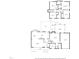 Detailed floor plan showcasing the layout of the home's upper and lower levels, including room dimensions at 1205 Country Ridge Dr, Raleigh, NC 27609