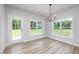 Bright dining area with natural light and access to the backyard at 147 Tuskeegee Dr, Smithfield, NC 27577