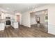 Open-concept layout featuring a modern kitchen, dining area, and living room perfect for entertaining and everyday living at 15 Lupin Dr, Smithfield, NC 27577