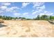 Large, expansive lot with a new construction home in the distance at 163 Royal Ave, Selma, NC 27576