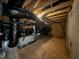 Unfinished attic space showing HVAC system and construction at 21 Trescott St, Smithfield, NC 27577
