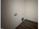 A blank utility room featuring water hookups and an electrical outlet at 253 Trescott St, Smithfield, NC 27577