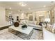 Open-concept living room with a kitchen view and a comfortable seating area at 276 E Fountainhead Ln # 166, Garner, NC 27529