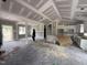Unfinished living room showcases an open layout, with a fireplace and modern white cabinets ready for customization at 28 Bailey-Boykin Rd, Selma, NC 27576