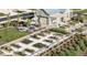 Aerial view of the community garden and amenities at 815 Central Park Dr, Knightdale, NC 27604