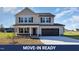Charming two-story home featuring a covered porch, inviting entrance, and two-car garage at 300 Tuscany Cir, Princeton, NC 27569