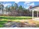 Expansive backyard with a line of tall trees in the background, providing privacy and a natural setting at 32 Bonnybrook Ct, Selma, NC 27576