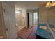 Bright bathroom with a walk-in shower and a large vanity, ready for customization at 41 W Emily Gardens Dr, Selma, NC 27576